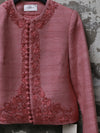 INTO THE EAST 25 Autumn/Winter Pink Embroidered Button Tussah Silk Suit ITE-E1DGAW021PK22SU-FEN Pink